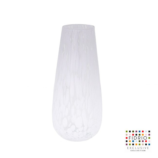 VASE GLORIOSA H22 WHITE GRANULAT