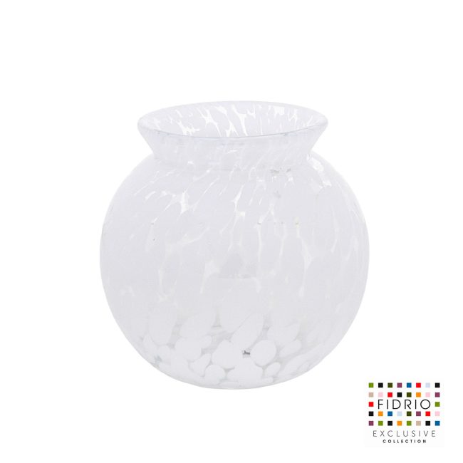 VASE CONVESSO D16 WHITE GRANULAT
