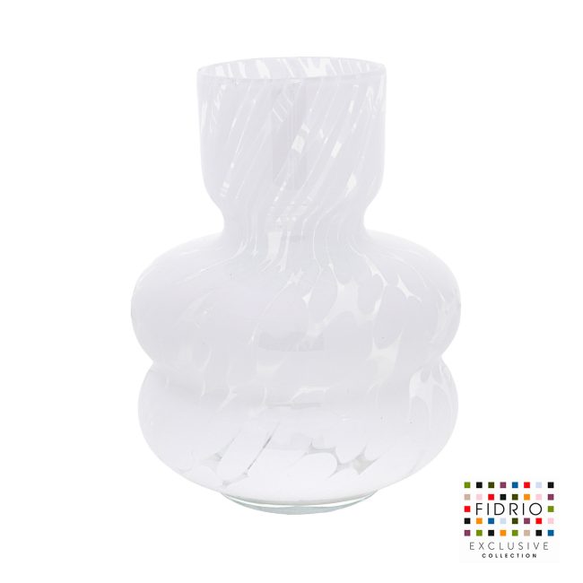 VASE SIENNA H25 WHITE GRANULAT