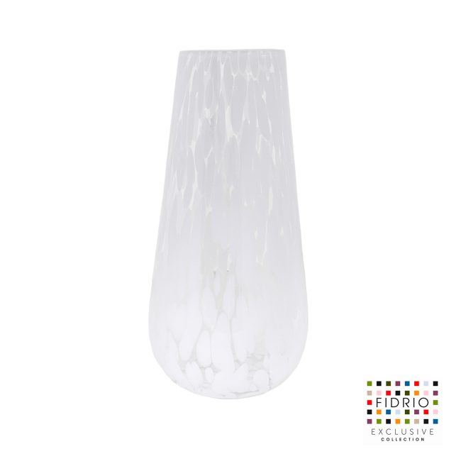 VASE GLORIOSA H40 WHITE GRANULAT
