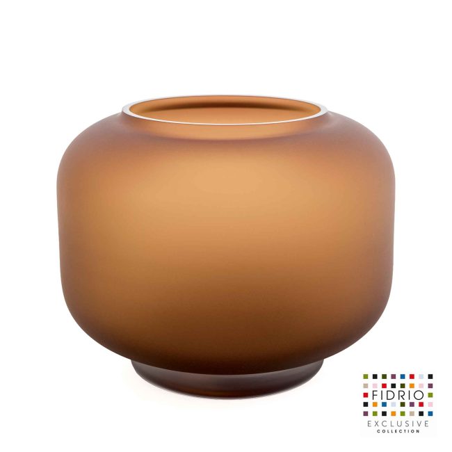 VASE GLAMOUR H23 D30 FROSTED BROWN